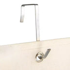 Household Essentials Organisateur de casquettes et de chapeaux en mélange de coton à suspendre à la porte avec 15 cintres à boucles et crochets Naturel