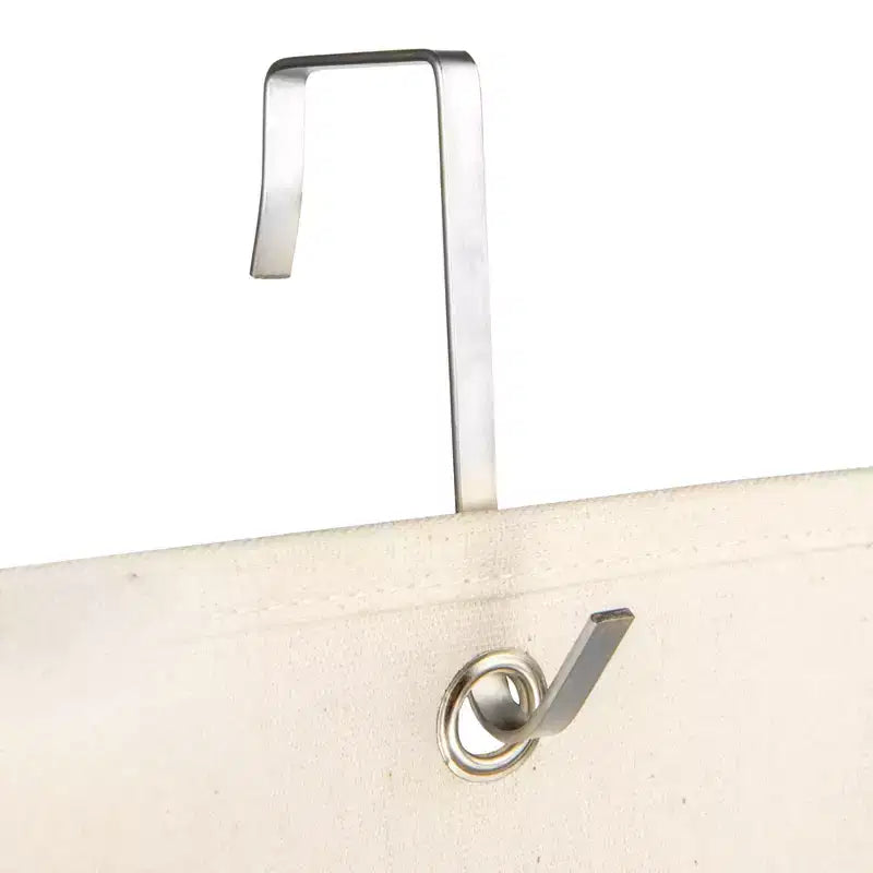 Household Essentials Organisateur de casquettes et de chapeaux en mélange de coton à suspendre à la porte avec 15 cintres à boucles et crochets Naturel