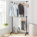 Portant à vêtements double ajustable - ™