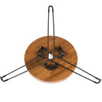 La Table d'appoint Ronde en Bois Lakeside avec Pieds Pliants en Métal - 15D -