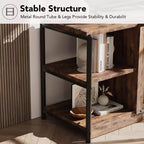 Meuble TV de ferme pour téléviseurs de 65/75 pouces, meuble de divertissement avec armoire de rangement et portes en maille, table de console multimédia TV industrielle