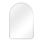 Silver Aluminum Slim-Edge Arch Mirror - Rounded Corners 91x61x4cm