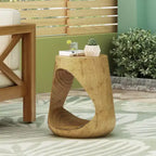 Hollow Side Table, Wood-like texture, Natural Color