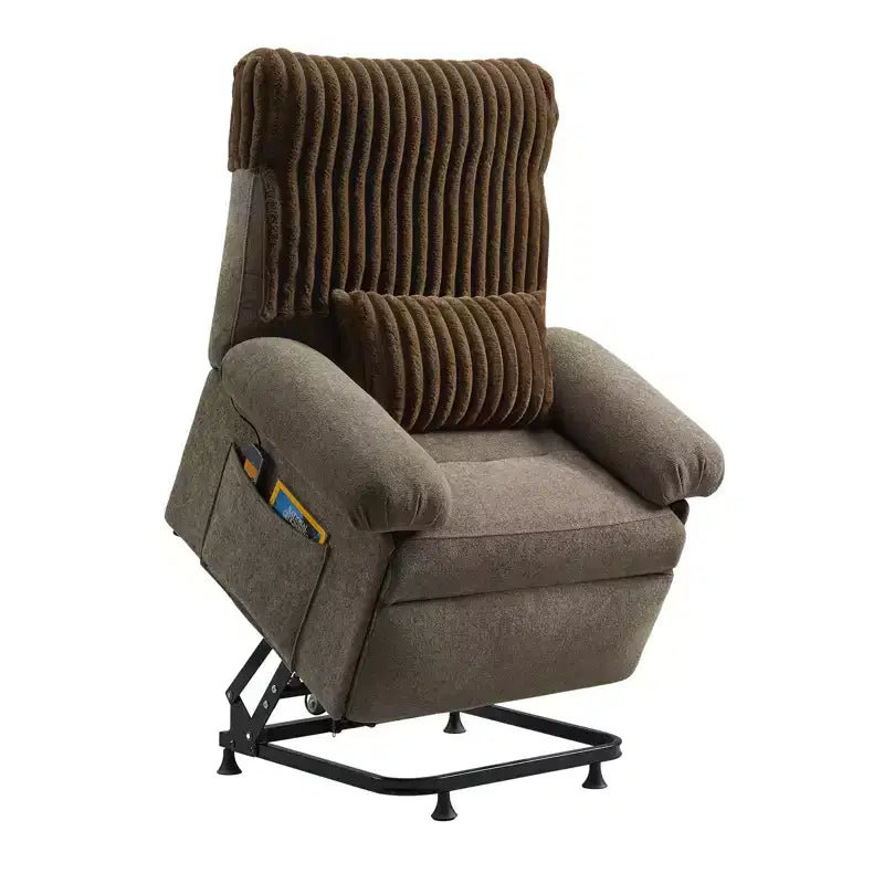 Fauteuil releveur électrique pour personnes âgées, inclinable avec triple moteur, poche latérale et rembourrage doux pour salon et chambre