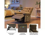 Fauteuil releveur électrique pour personnes âgées, inclinable avec triple moteur, poche latérale et rembourrage doux pour salon et chambre