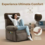 Fauteuil releveur électrique pour personnes âgées, inclinable avec triple moteur, poche latérale et rembourrage doux pour salon et chambre