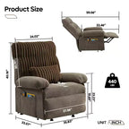 Fauteuil releveur électrique pour personnes âgées, inclinable avec triple moteur, poche latérale et rembourrage doux pour salon et chambre