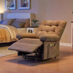 Fauteuil releveur électrique pour personnes âgées, inclinable avec triple moteur, poche latérale et rembourrage doux pour salon et chambre