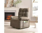 Fauteuil releveur électrique pour personnes âgées, inclinable avec triple moteur, poche latérale et rembourrage doux pour salon et chambre