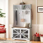 Corner Bookshelf, 6 Tier Industrial L-Shaped Bookcase with Wooden Shelves - Large Storage for Living Room Office
