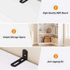 Étagère d'angle en forme de L de 73 po – Étagère de style rustique à 5 niveaux avec capacité de 60 lb, panneaux en MDF épaissi