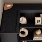 Étagère d'angle en forme de L de 73 po – Étagère de style rustique à 5 niveaux avec capacité de 60 lb, panneaux en MDF épaissi