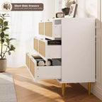 Commode double à 6 tiroirs - Grand plateau, grande capacité de rangement pour chambre à coucher ou salon