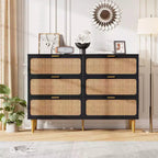 6-Drawer Double Dresser - Wide Top Deep Storage Chest for Bedroom Living Room