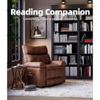 Fauteuil Inclinable Large Surdimensionné - Chauffant et Massant, Grand Fauteuil Inclinable Manuel en Cuir PU pour Adultes, avec Rembourrage en Éponge 1,5 Fois Plus Épais et Mécanisme d'Inclinaison Facile