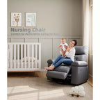 Fauteuil Inclinable Large Surdimensionné - Chauffant et Massant, Grand Fauteuil Inclinable Manuel en Cuir PU pour Adultes, avec Rembourrage en Éponge 1,5 Fois Plus Épais et Mécanisme d'Inclinaison Facile