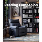 Fauteuil Inclinable Large Surdimensionné - Chauffant et Massant, Grand Fauteuil Inclinable Manuel en Cuir PU pour Adultes, avec Rembourrage en Éponge 1,5 Fois Plus Épais et Mécanisme d'Inclinaison Facile