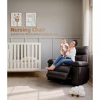 Fauteuil Inclinable Large Surdimensionné - Chauffant et Massant, Grand Fauteuil Inclinable Manuel en Cuir PU pour Adultes, avec Rembourrage en Éponge 1,5 Fois Plus Épais et Mécanisme d'Inclinaison Facile