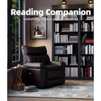 Fauteuil Inclinable Large Surdimensionné - Chauffant et Massant, Grand Fauteuil Inclinable Manuel en Cuir PU pour Adultes, avec Rembourrage en Éponge 1,5 Fois Plus Épais et Mécanisme d'Inclinaison Facile