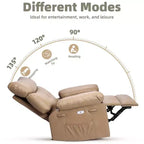 Fauteuil Inclinable Large Surdimensionné - Chauffant et Massant, Grand Fauteuil Inclinable Manuel en Cuir PU pour Adultes, avec Rembourrage en Éponge 1,5 Fois Plus Épais et Mécanisme d'Inclinaison Facile