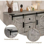 Buffet avec tiroirs, grand buffet de rangement avec étagères et portes, meuble de bar à café de style fermier pour cuisine, salle à manger
