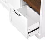Meuble d'entrée 3-en-1 avec banc, portemanteau avec placard de rangement, tiroirs et crochets, organisateur d'entrée multifonctionnel -