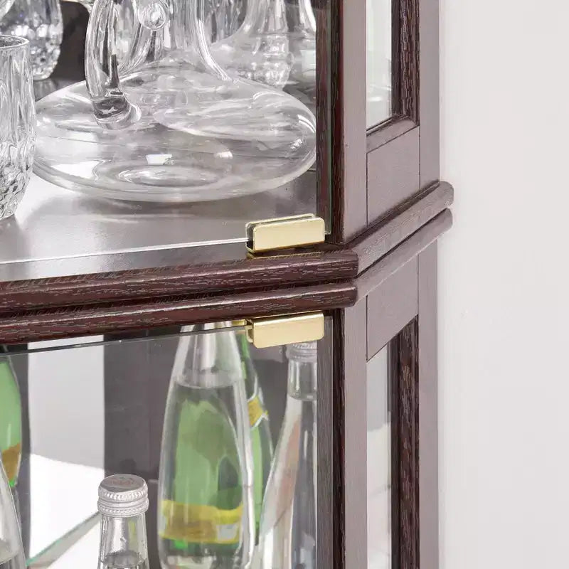 Meuble de rangement pour salon MDF+Tissu 1 porte à fermeture amortie 1 étagère
