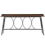 Table de bar moderne haute de 208,94 cm pour bar, coin café, cuisine, salle à manger et console, couleur marron