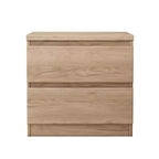 Conçue pour un usage quotidien pratique, cette table de chevet naturelle de 50 cm avec 2 tiroirs, une table d'appoint avec tiroirs sans poignée, un plateau épaissi.