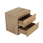 Conçue pour un usage quotidien pratique, cette table de chevet naturelle de 50 cm avec 2 tiroirs, une table d'appoint avec tiroirs sans poignée, un plateau épaissi.