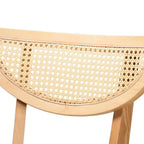 2 chaises de salle à manger Dannell en tissu et bois Gris/Chêne naturel/Marron clair : Revêtement en polyester, cadre en bois d'hévéa