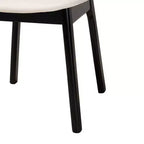 2 chaises de salle à manger Darrion en tissu et bois Crème/Noir/Marron clair : Revêtement en polyester, Structure en bois d'hévéa