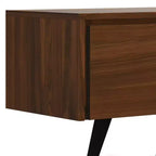 Meuble TV Mitchell de 183 cm pour téléviseurs jusqu'à 203 cm Noyer - : Meuble TV avec étagères fixes et ouvertes