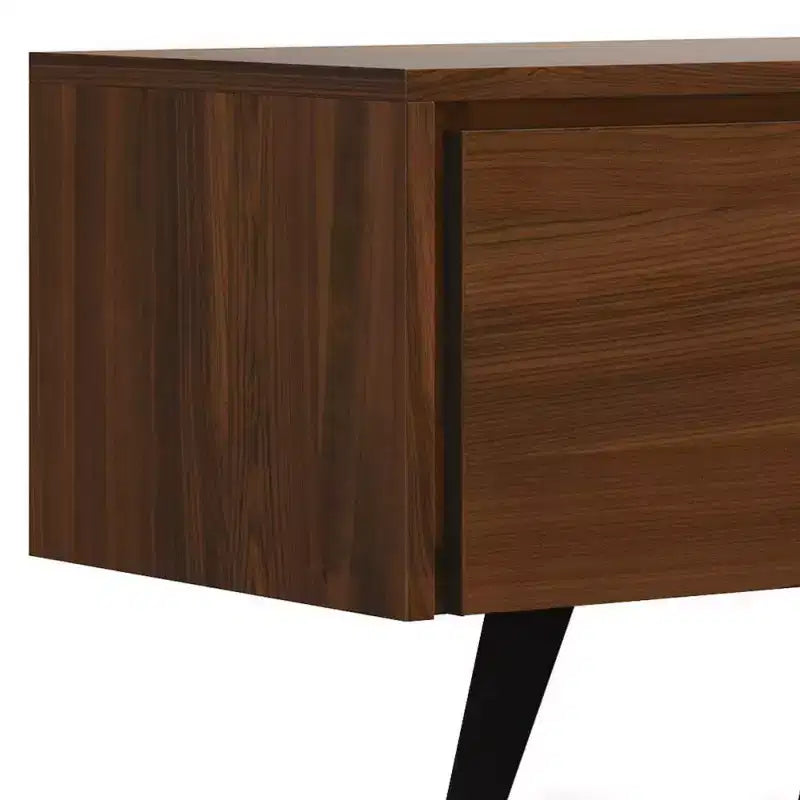 Meuble TV Mitchell de 183 cm pour téléviseurs jusqu'à 203 cm Noyer - : Meuble TV avec étagères fixes et ouvertes