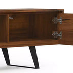 Meuble TV Mitchell de 183 cm pour téléviseurs jusqu'à 203 cm Noyer - : Meuble TV avec étagères fixes et ouvertes