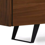 Meuble TV Mitchell de 183 cm pour téléviseurs jusqu'à 203 cm Noyer - : Meuble TV avec étagères fixes et ouvertes