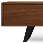 Meuble TV Mitchell de 183 cm pour téléviseurs jusqu'à 203 cm Noyer - : Meuble TV avec étagères fixes et ouvertes