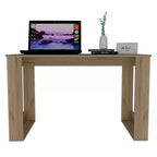 Bureau informatique Shenyang marron - : Design ergonomique, stratifié bois, 120,65 cm de large