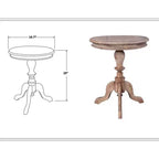 Table d'appoint ronde East at Main 25" Promenade - Brun clair