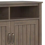 Armoire de rangement moyenne Brun fumé - : Étagères réglables, Meuble TV, Gestion des câbles
