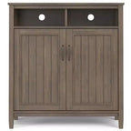 Armoire de rangement moyenne Brun fumé - : Étagères réglables, Meuble TV, Gestion des câbles