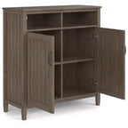 Armoire de rangement moyenne Brun fumé - : Étagères réglables, Meuble TV, Gestion des câbles