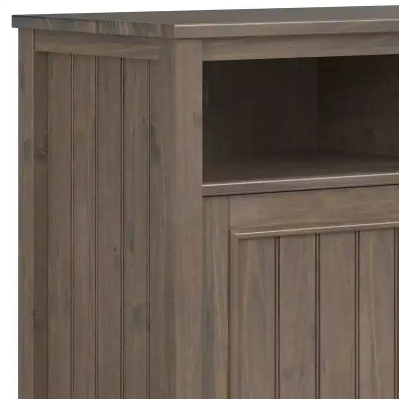 Armoire de rangement moyenne Brun fumé - : Étagères réglables, Meuble TV, Gestion des câbles