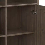 Armoire de rangement moyenne Brun fumé - : Étagères réglables, Meuble TV, Gestion des câbles