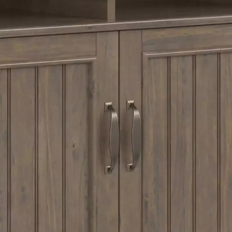 Armoire de rangement moyenne Brun fumé - : Étagères réglables, Meuble TV, Gestion des câbles