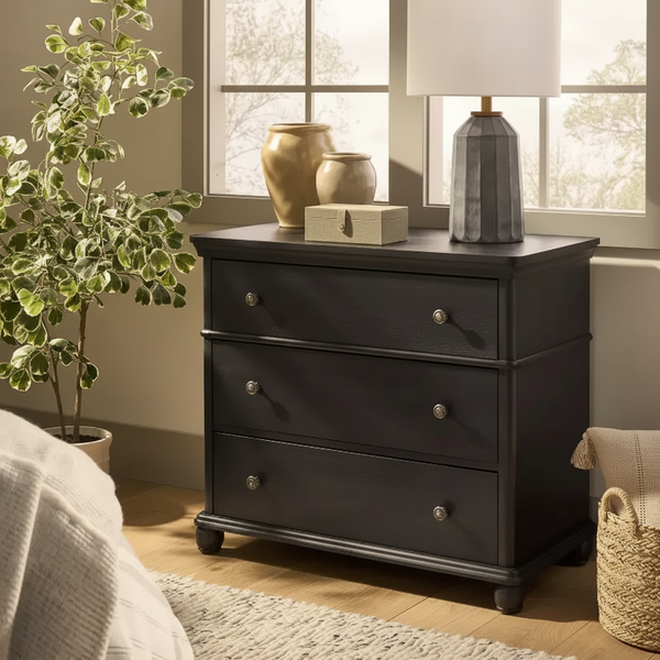 3 Drawer Classic Vertical Dresser - Warm Natural Light