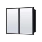 Keonjinn36 in. W x 32 in. H Metal Framed Rectangular Framed Recessed/Surface Mount Medicine Cabinet with Mirror