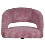 Chaise de bureau pivotante réglable en velours côtelé