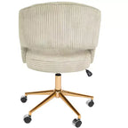 Chaise de bureau pivotante réglable en velours côtelé