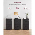 Meuble de classement à 2 tiroirs, classeur en bois verrouillable pour bureau à domicile, petit meuble de classement roulant